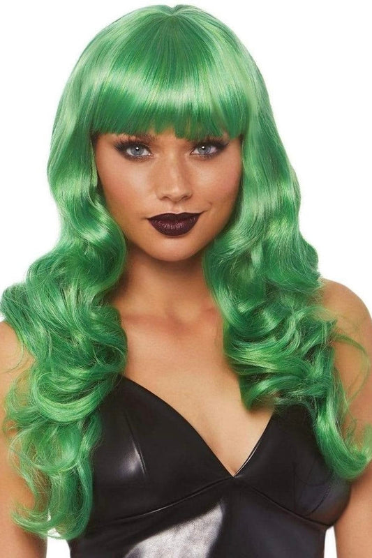 Misfit Long Wavy Bang Wig green
