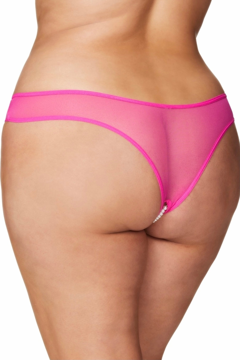 Crotchless Pearl Panty pink - CurvynBeautiful 