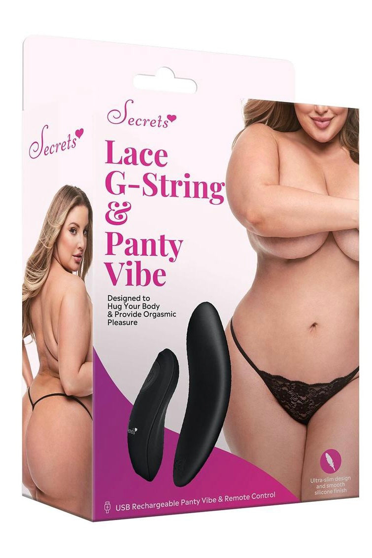 Lace G-String and Panty Vibe Black - CurvynBeautiful 