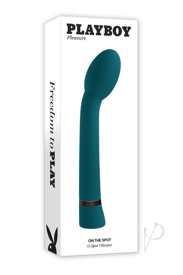 Playboy On The Spot Rechargeable Silicone G-Spot Vibrator - Teal - CurvynBeautiful 