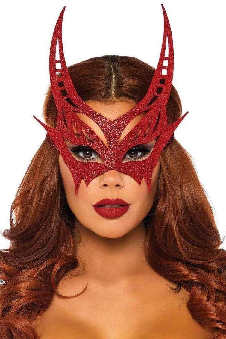 Glitter Devil Mask red - CurvynBeautiful 