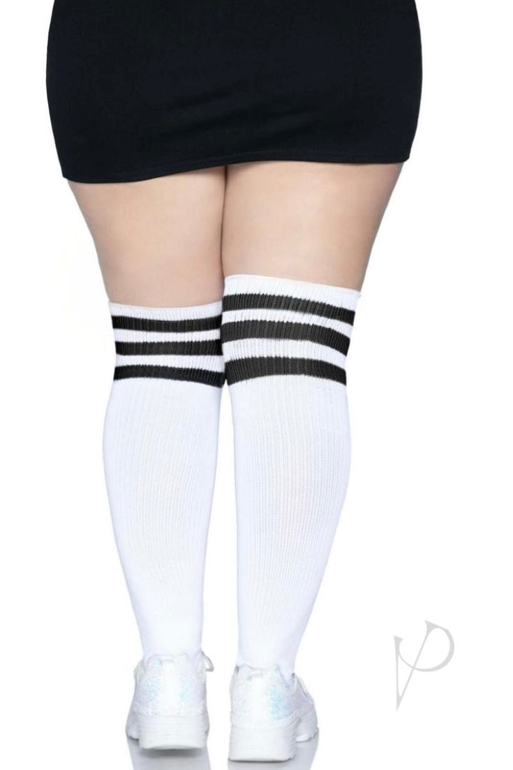 Athletic Socks White-Black - CurvynBeautiful 
