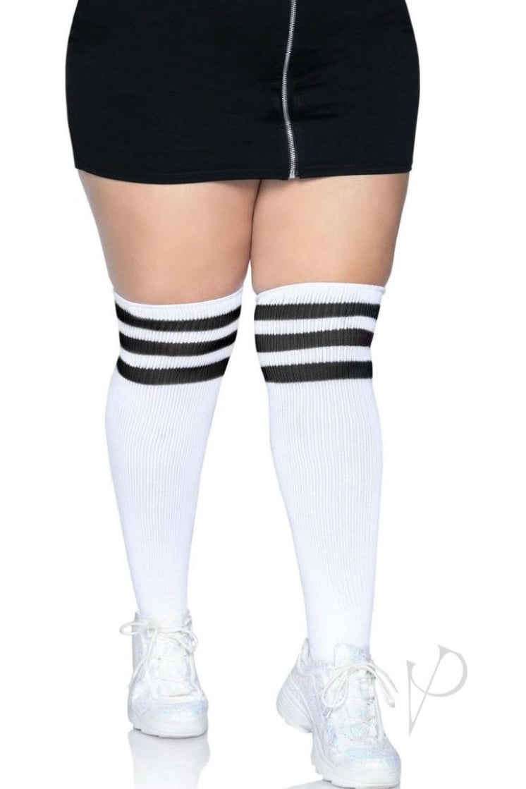 Athletic Socks White-Black - CurvynBeautiful 