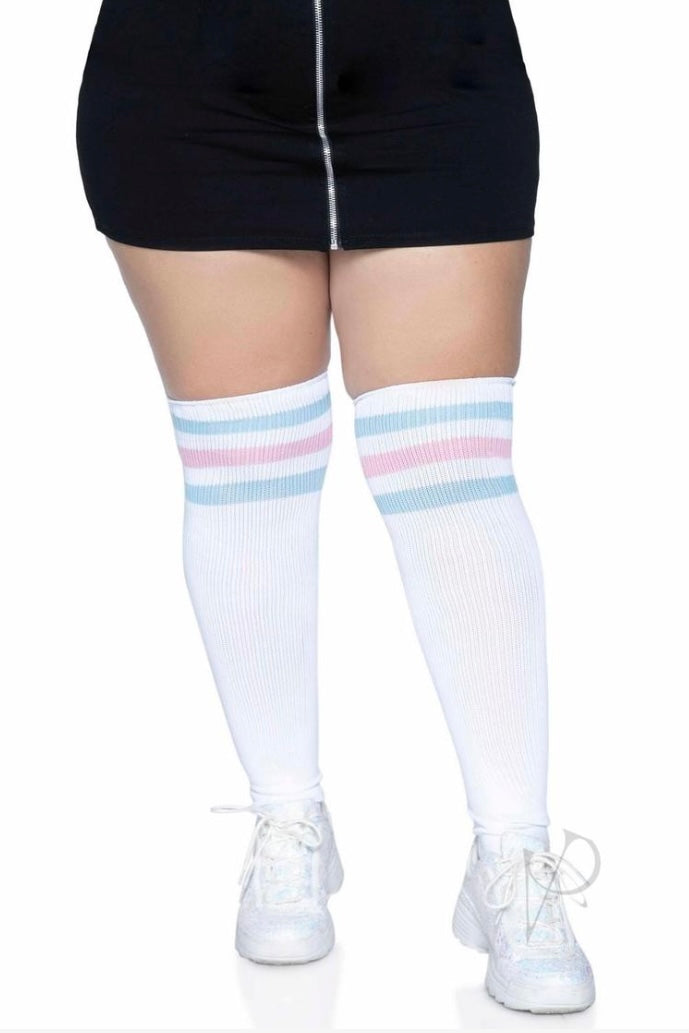 Athletic Socks Pink/Blue - CurvynBeautiful 