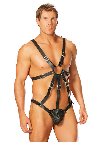 Men's leather harness - CurvynBeautiful 